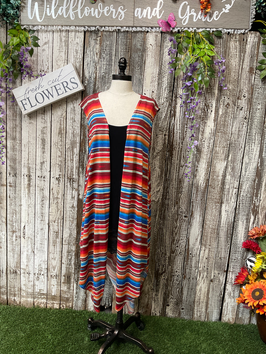 Sunrise Serape Vest Cardigan – Wildflowers and Grace