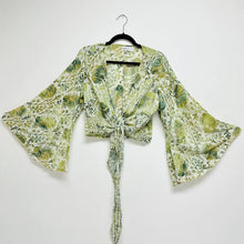 Load image into Gallery viewer, Bohemian Vintage Style Palazzo Pants &amp; Flare Bell Sleeve Tie Top Set
